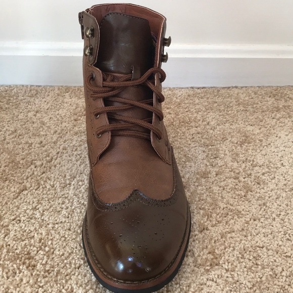 Polar fox SZ 8, men’s faux leather wing tip boots main image 5